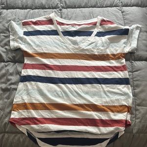 Maurice’s multi colored striped short sleeve top